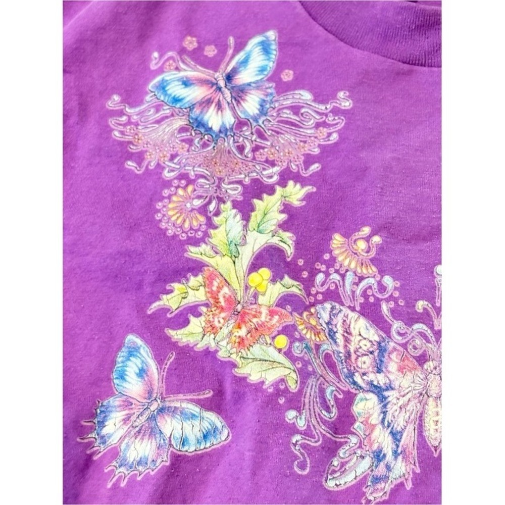 ♾️Vintage 90s Fruit of the Loom Best Butterfly T Shirt Fairycore Single Stitch♾️
